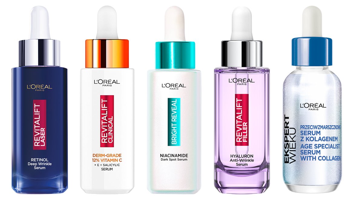 zestawienie produktów z kategorii serum od L’Oréal Paris