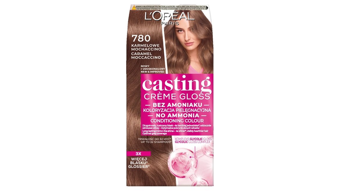 Odżywcza koloryzacja L’Oréal Paris Casting Crème Gloss 780 Karmelowe Mochaccino 