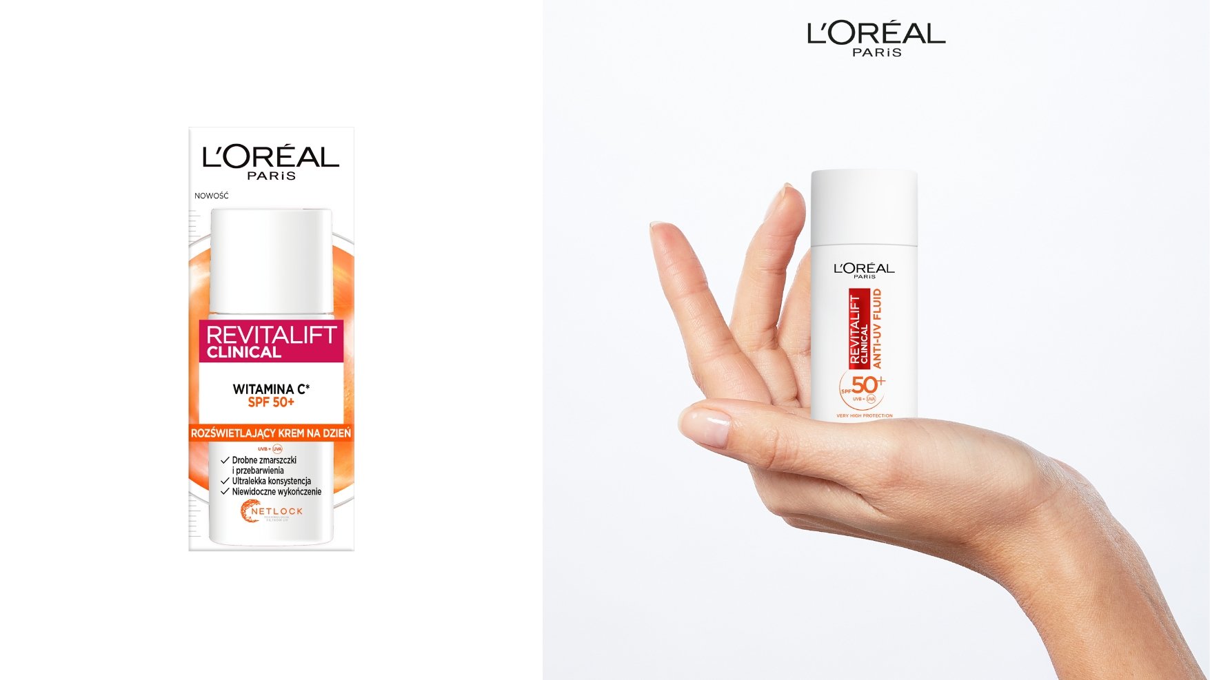 Krem SPF50+ z witaminą C Revitalift Clinical