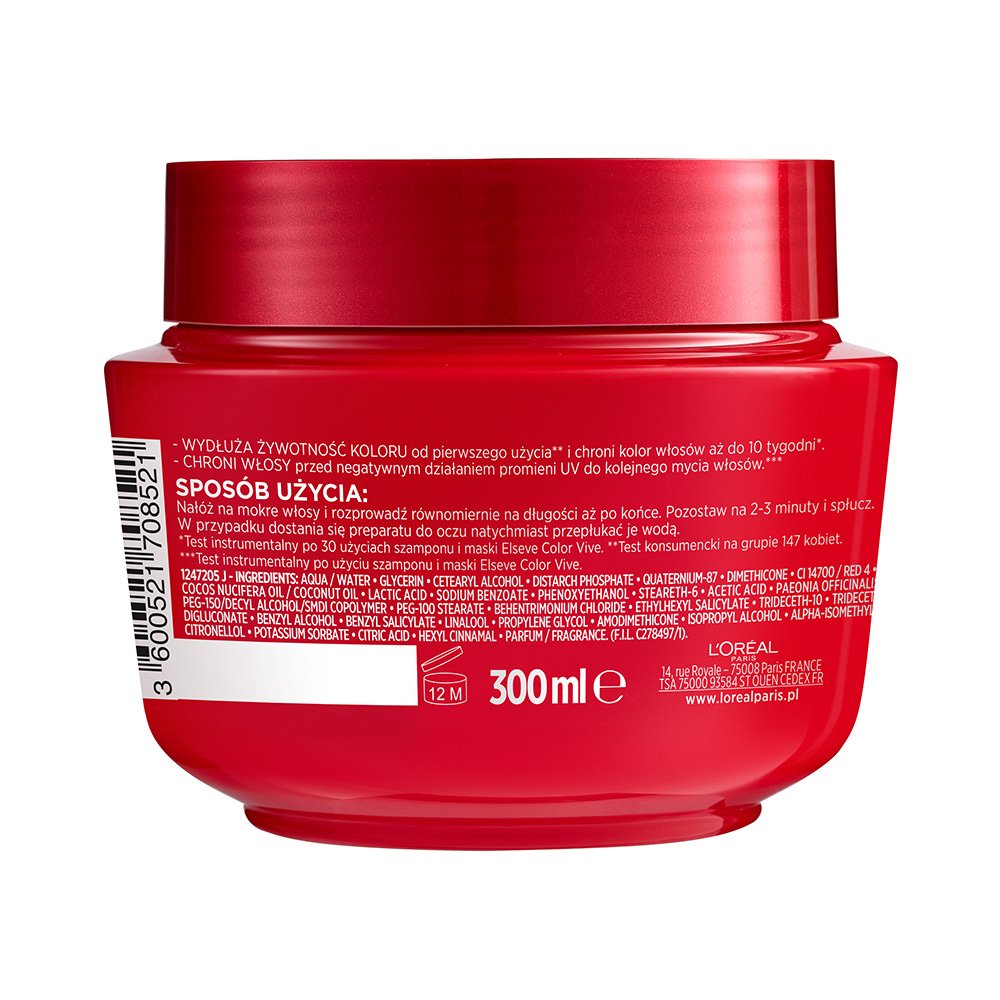 Elseve Color Vive Maska Ochronna do włosów farbowanych 