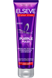 Elseve Color-Vive Purple Maska do włosów farbowanych, blond i siwych przeciw zółtym i miedzianym odcieniom 