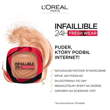 Infallible 24H Fresh Wear Podkład w pudrze L'Oréal Paris
