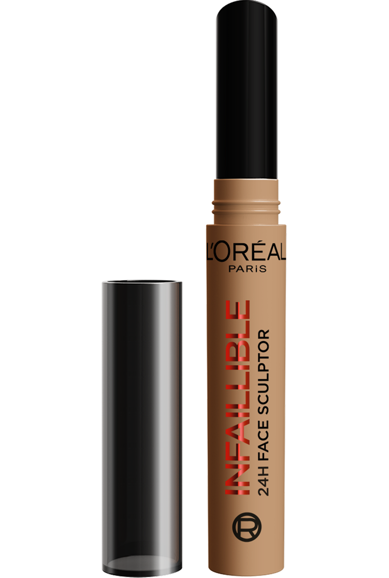 otwarte opakowanie Infaillible 24h Face Sculptor w odcieniu 2 Fair Light
